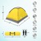 Leisure Sports 2-Person Dome Tent, Rain Fly, Carry Bag, Easy Set Up for Camping, Backpacking, Hiking  (Yellow) 257674QKM - alternate 3